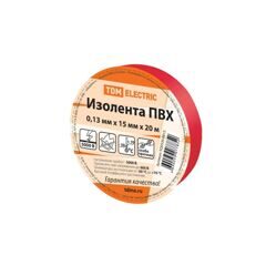 Изолента ПВХ 0,13*15мм Красная 20м TDM